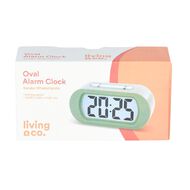 Living & Co Oval Alarm Clock Green Light