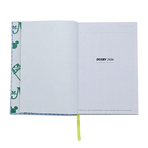 Mickey Mouse 2026 Day To Page Diary Blue A5