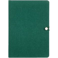 Uniti Quilt Core Linen Hardcover Bound Notebook Green Mid A5