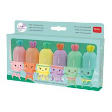 Legami Set of 6 Mini Highlighters Carrate Team