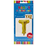 Artwrap Foil Balloon T Gold 35cm