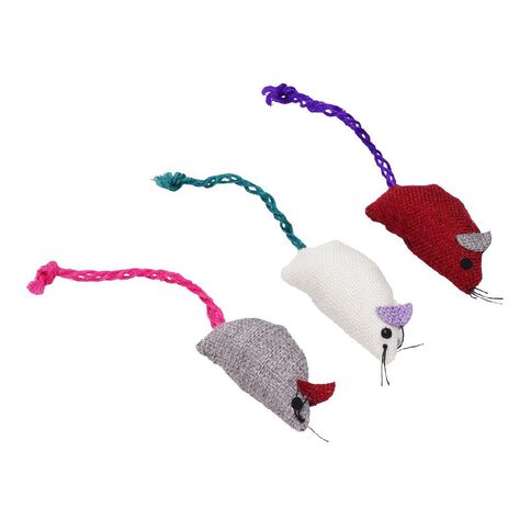 Petzone Cat Toy Mice Assorted 3 Pack