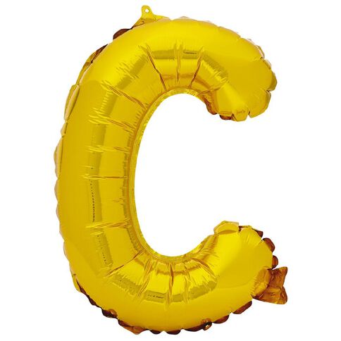 Artwrap Foil Balloon C Gold 35cm