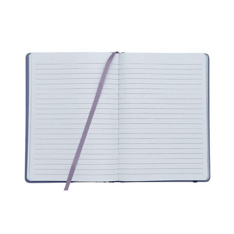 Uniti Floral A5 Hardcover Notebook Leaf Purple Mid A5