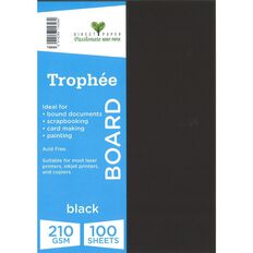 Trophee Board 210gsm 100 Pack Black A4