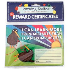 Learning Toolbox Reward Certificate Kiwi A5 Assorted 30 Pack