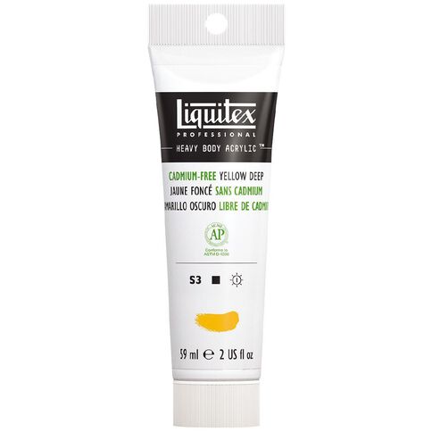 Liquitex Heavy Body Acrylic 59ml Cadmium Free Deep Yellow