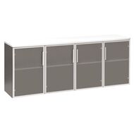 Jasper J Emerge Glass Doors Credenza 1800 White/Ironstone