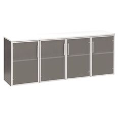 Jasper J Emerge Glass Doors Credenza 1800 White/Ironstone