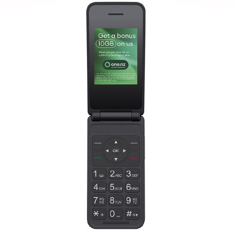 One NZ Alcatel 30.82  Flip 4G Locked Bundle - Grey