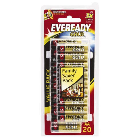 Eveready Gold Batteries AA 20 Pack