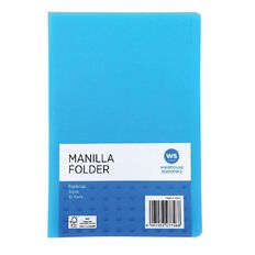 WS Manilla Folders 10 PK Aqua
