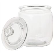 Living & Co Round Glass Jar Clear 700ml
