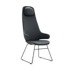 Konfurb Orbit High Back Sled Black Vinyl