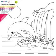 Jasart Smudgi Colour in Canvas Dolphin 25 x 25cm Jasart Smudgi Colour in Canvas Dolphin 25 x 25cm