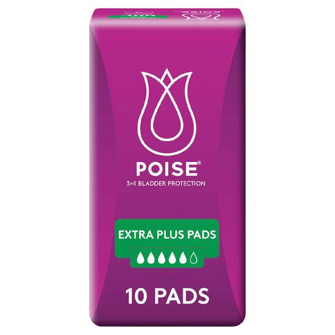Poise Extra Plus Pads 10 Pack