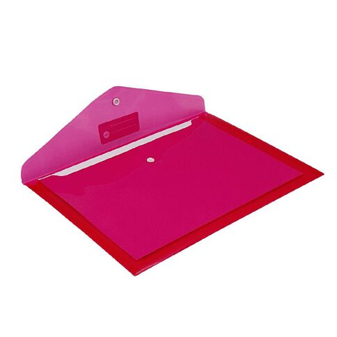 WS Document Envelope Single Dome Red A4