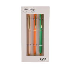 Uniti Little Things Metal Pens 3 Pack
