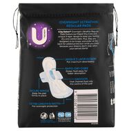 U By Kotex Overnight Ultra Thin Pads with Wings 10 Pack