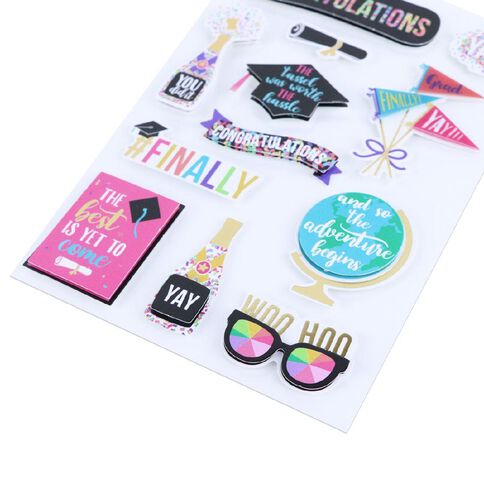 Dimensional Stickers Congratulations