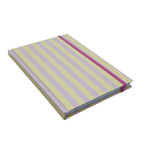 Uniti Clubhouse Notebook Casebound Striped Yellow