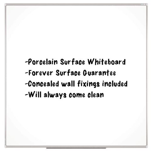 Boyd Visuals Porcelain Whiteboard 900 x 900mm White