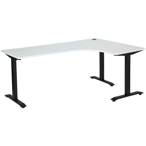 Jasper J Emerge Metal Leg Workstation 1800x1200 RH /Ironstone White