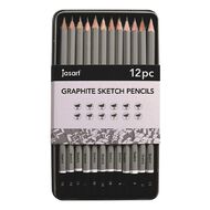 Jasart Sketching Pencils in Tin 12 Pack