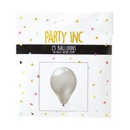Party Inc Balloons Metallic Silver 25cm 25 Pack
