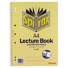 Spirax Lecture Book 7mm Yellow Yellow Mid A4