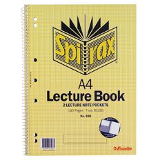 Spirax Lecture Book 7mm 70 Leaf Yellow A4