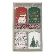 Wonderland Foil Christmas Gift Tags Assorted 24 Pack
