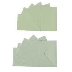 Uniti Cards & Envelopes Pearlised Mint 6 Pack