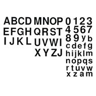 Uniti Iron-on Alphabet & Numbers Black