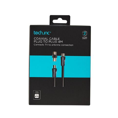 Tech.Inc Coaxial Cable Plug to Plug 4m
