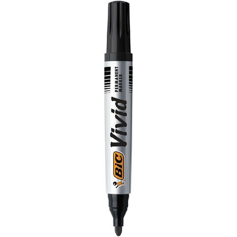 Bic Vivid Permanent Marker Ecolution Black 1 Pack