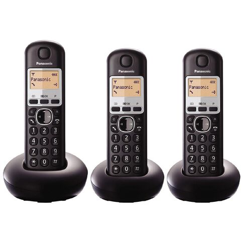 Panasonic KX-TGB213NZB Triple Cordless Handset Black Black