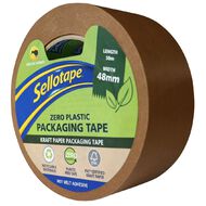 Sellotape Zero Plastic Kraft Paper Packaging Tape 48mm x 50m