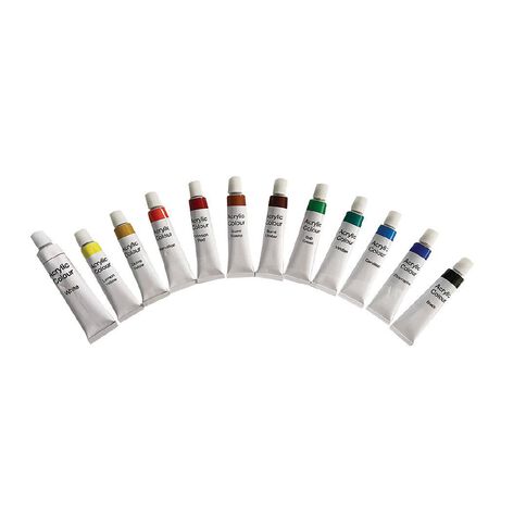 Uniti Acrylic Paint Set 11 x 12ml 1 x 21ml 12 Pack