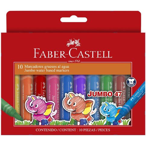 Faber-Castell Jumbo 47 Colour Marker Wallet of 10