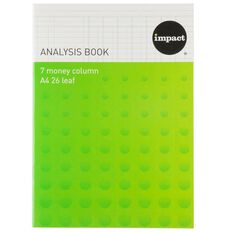 WS Analysis Book Limp 7 Column Blue Mid A4