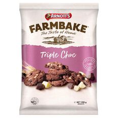 Arnott's Farmbake Triple Choc Cookies 310g