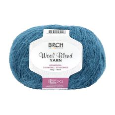 Birch Wool Blend 40% Nylon 33% Wool 27% Acrylic 100G Blue