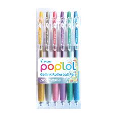 Pilot Pop'Lol Retractable Pen Gel 6 Pack Assorted