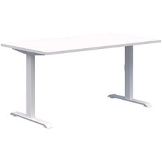 Premium Fixed Height Desk White & Snow 1500x800