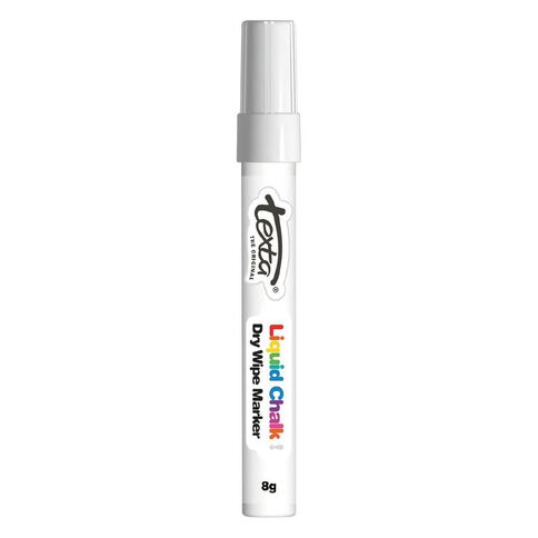 Texta Jumbo Liquid Chalk Drywipe Chisel Tip 15mm White