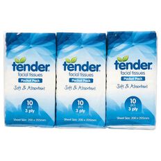 Tender Tissues 10 Sheet 6 Pack