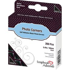 3L Photo Corners 10mm 250 Pack Black