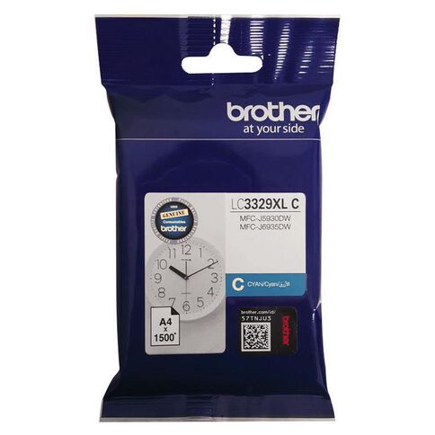 Brother Ink LC3329XLC Cyan (1500 Pages)