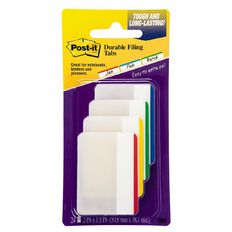 Post-It Tabs 686F-1 50.8mm x 38.1mm Primary Colours Assorted